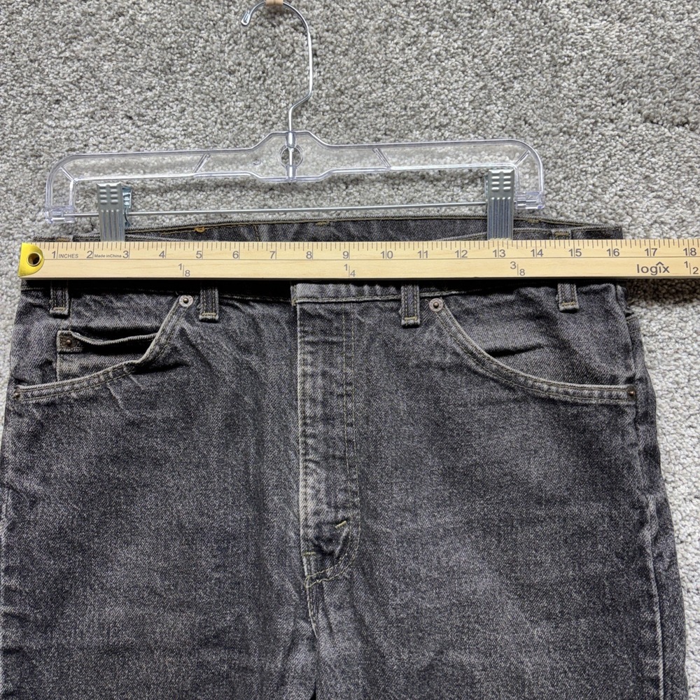 Vintage Levi's 40505-0259 505 Denim Black Jeans Orange‎ Tab USA 32x34 Distressed - Picture 8 of 14